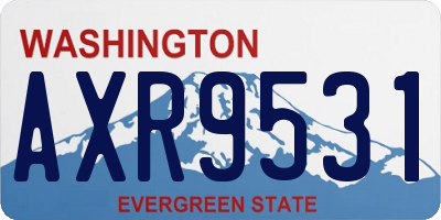 WA license plate AXR9531