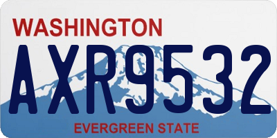 WA license plate AXR9532