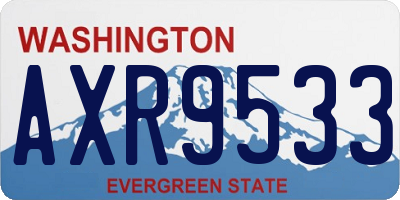 WA license plate AXR9533