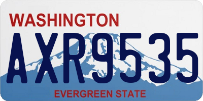 WA license plate AXR9535