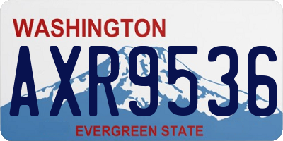 WA license plate AXR9536