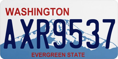 WA license plate AXR9537