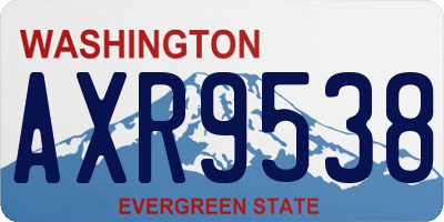 WA license plate AXR9538