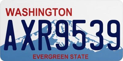 WA license plate AXR9539