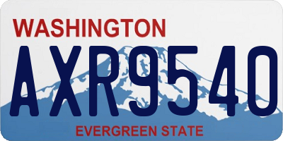 WA license plate AXR9540