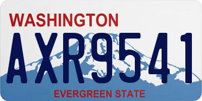 WA license plate AXR9541
