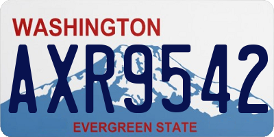 WA license plate AXR9542