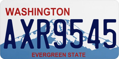 WA license plate AXR9545