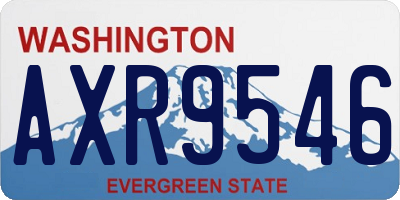 WA license plate AXR9546