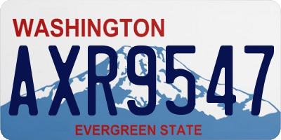 WA license plate AXR9547
