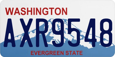 WA license plate AXR9548