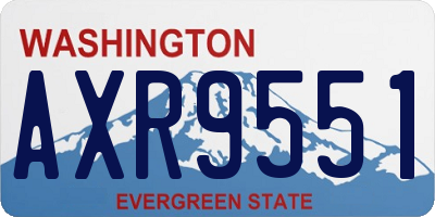 WA license plate AXR9551