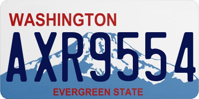 WA license plate AXR9554
