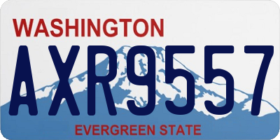 WA license plate AXR9557