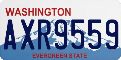 WA license plate AXR9559