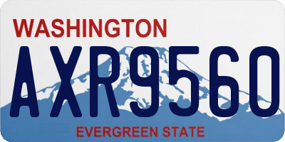 WA license plate AXR9560