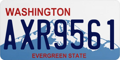 WA license plate AXR9561