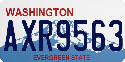 WA license plate AXR9563