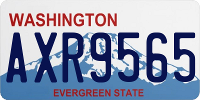 WA license plate AXR9565