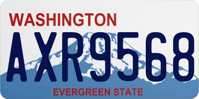 WA license plate AXR9568