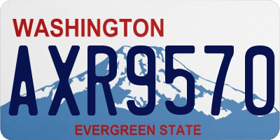 WA license plate AXR9570