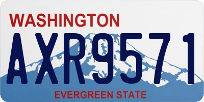 WA license plate AXR9571