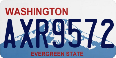 WA license plate AXR9572