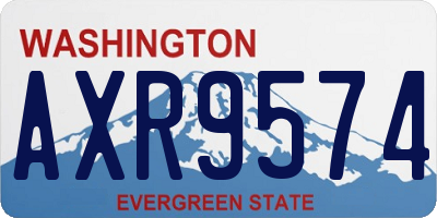 WA license plate AXR9574