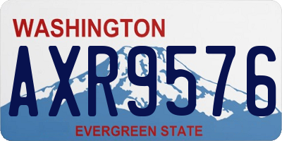 WA license plate AXR9576
