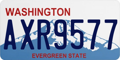 WA license plate AXR9577
