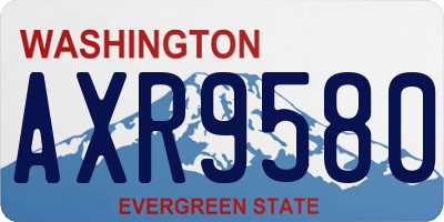 WA license plate AXR9580
