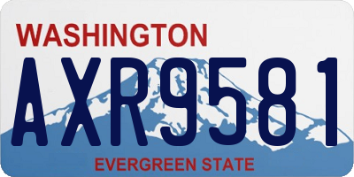 WA license plate AXR9581