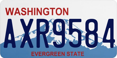 WA license plate AXR9584