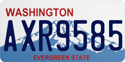 WA license plate AXR9585
