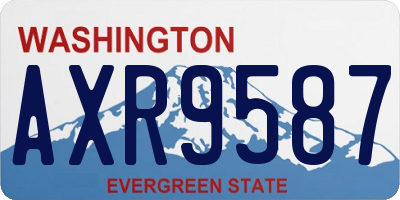 WA license plate AXR9587