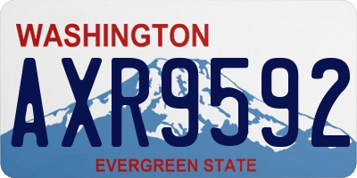 WA license plate AXR9592
