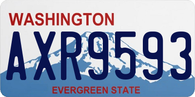 WA license plate AXR9593