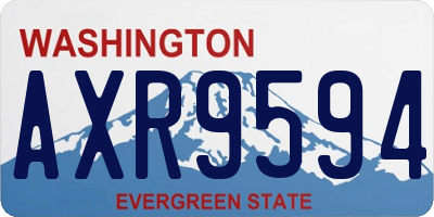 WA license plate AXR9594