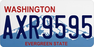 WA license plate AXR9595