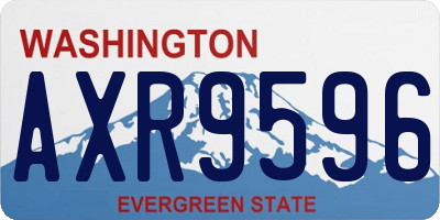 WA license plate AXR9596