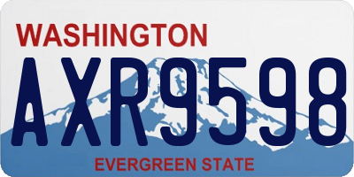 WA license plate AXR9598