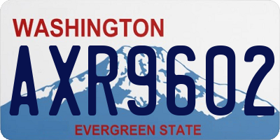 WA license plate AXR9602