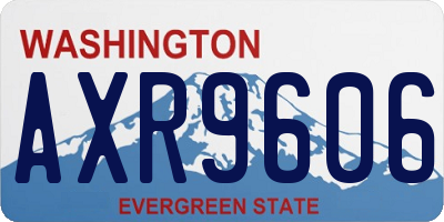WA license plate AXR9606