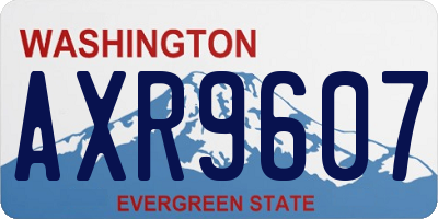 WA license plate AXR9607