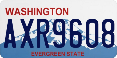 WA license plate AXR9608