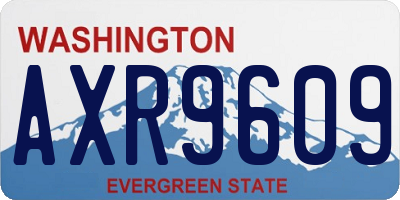 WA license plate AXR9609