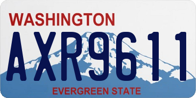 WA license plate AXR9611