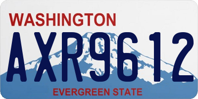 WA license plate AXR9612