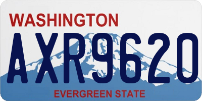 WA license plate AXR9620