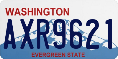 WA license plate AXR9621